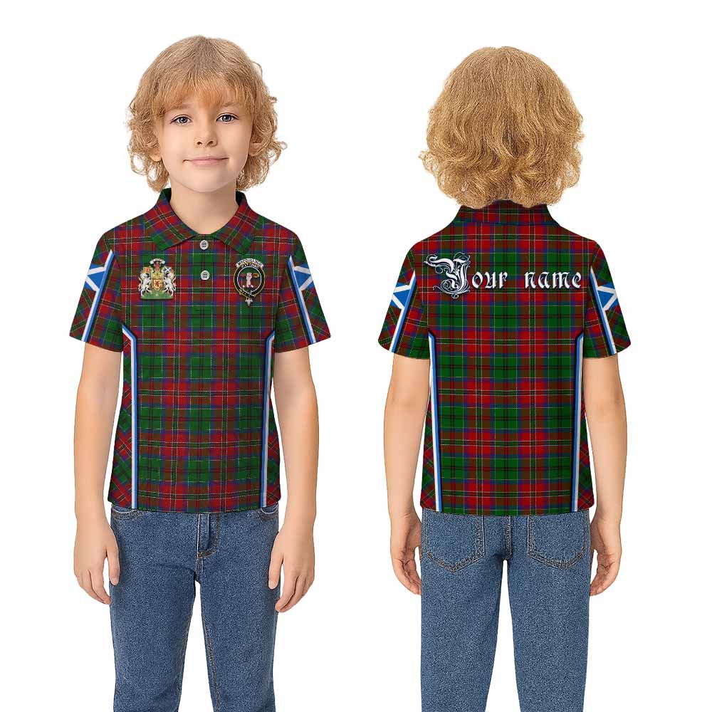MacCulloch (McCulloch) Tartan Crest Kid Polo Shirt Scotland Coat of Arm Flag Style - Tartan Vibes Clothing