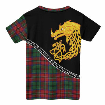 MacCulloch (McCulloch) Tartan Crest Kid T-shirt Legendary Dragon Knot Half Style