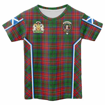 MacCulloch (McCulloch) Tartan Crest Kid T-shirt Scotland Coat of Arm Flag Style