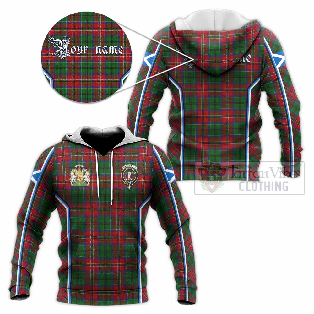 MacCulloch (McCulloch) Tartan Crest Knitted Hoodie Scotland Coat of Arm Flag Style - Tartan Vibes Clothing