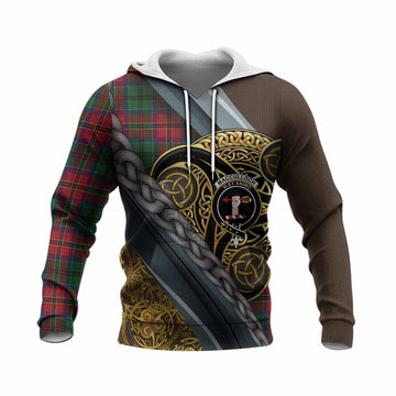 MacCulloch (McCulloch) Tartan Crest Knitted Hoodie Scottish Triskele Celtic