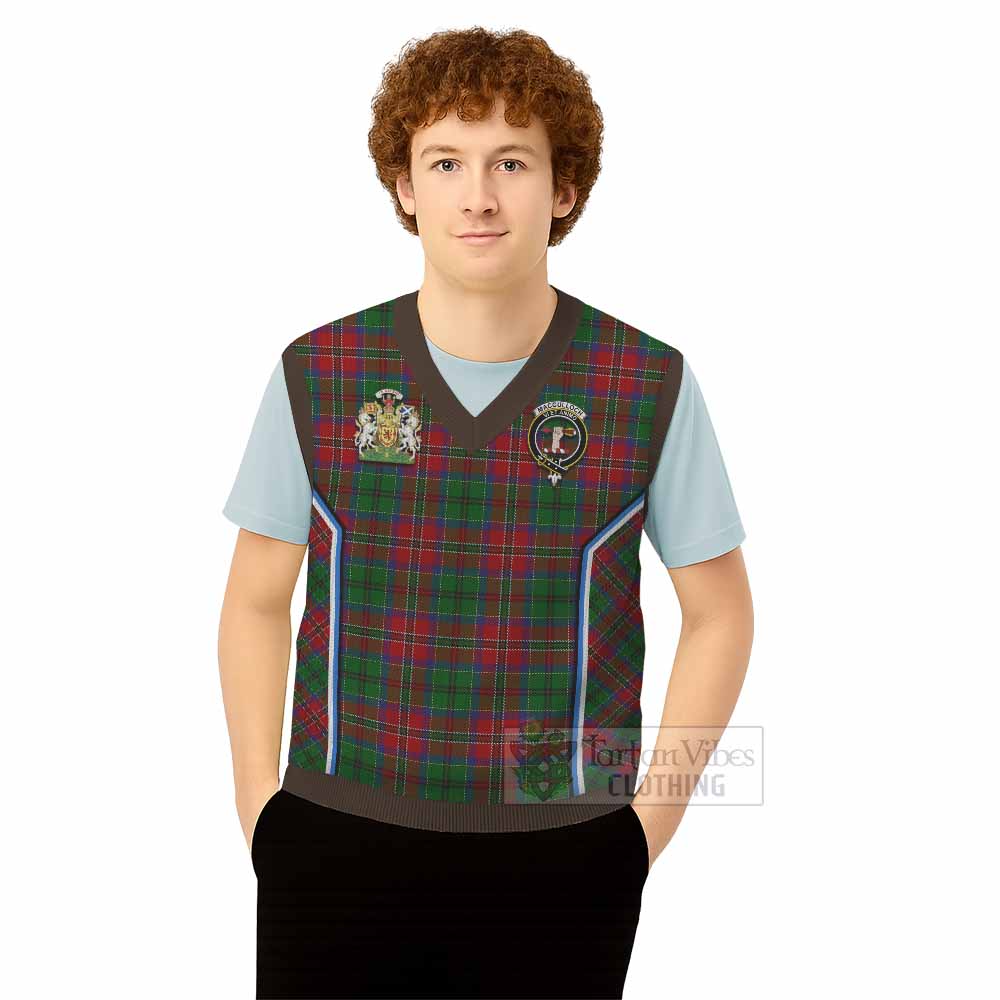 MacCulloch (McCulloch) Tartan Crest Knitted V-Neck Vest Scotland Coat of Arm Flag Style - Tartan Vibes Clothing