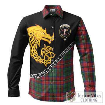 MacCulloch (McCulloch) Tartan Crest Long Sleeve Button Shirts Legendary Dragon Knot Half Style