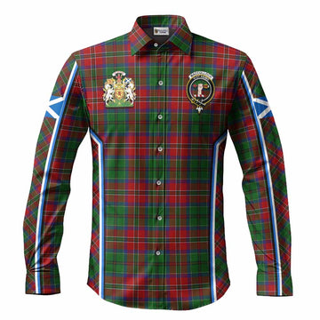 MacCulloch (McCulloch) Tartan Crest Long Sleeve Button Shirts Scotland Coat of Arm Flag Style