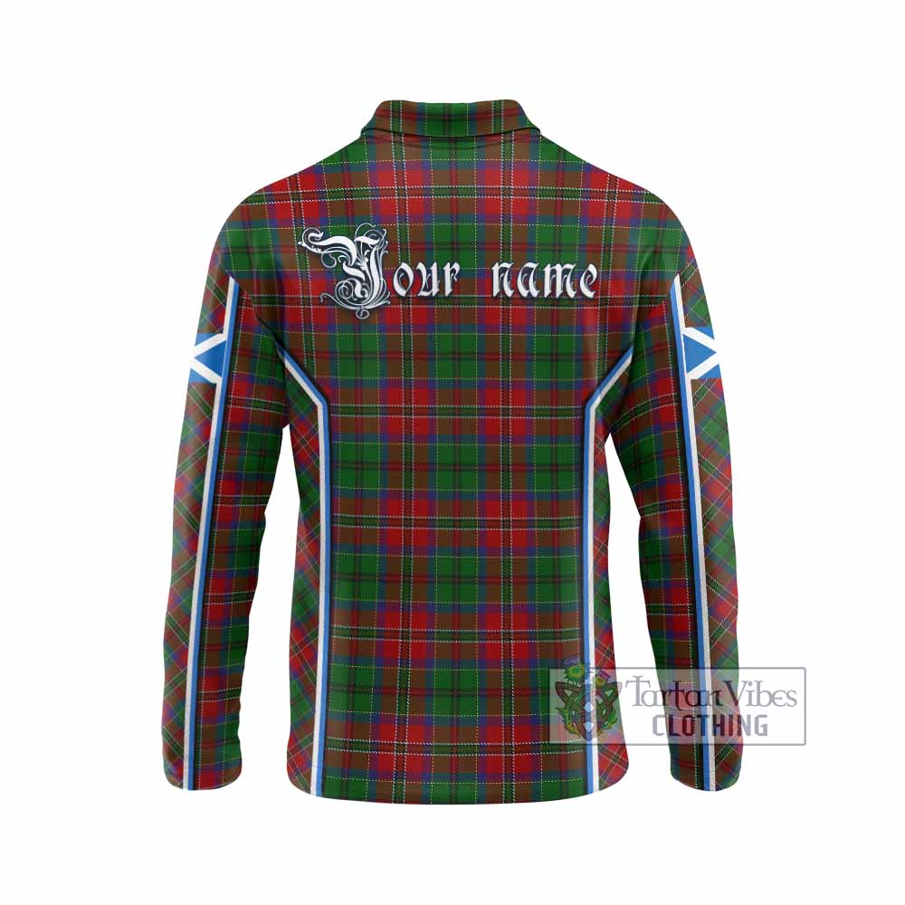 MacCulloch (McCulloch) Tartan Crest Long Sleeve Polo Shirt Scotland Coat of Arm Flag Style - Tartan Vibes Clothing