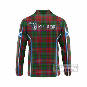 MacCulloch (McCulloch) Tartan Crest Long Sleeve Polo Shirt Scotland Coat of Arm Flag Style