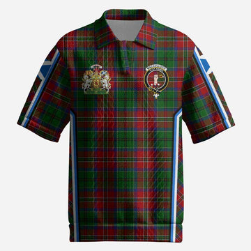MacCulloch (McCulloch) Tartan Crest Men’s Polo Sweater Top Scotland Coat of Arm Flag Style