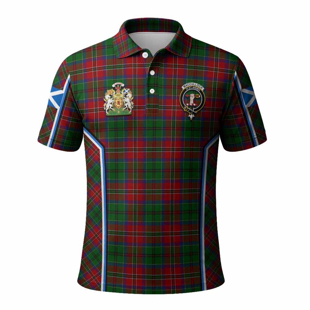 MacCulloch (McCulloch) Tartan Crest Polo Shirt Scotland Coat of Arm Flag Style - Tartan Vibes Clothing
