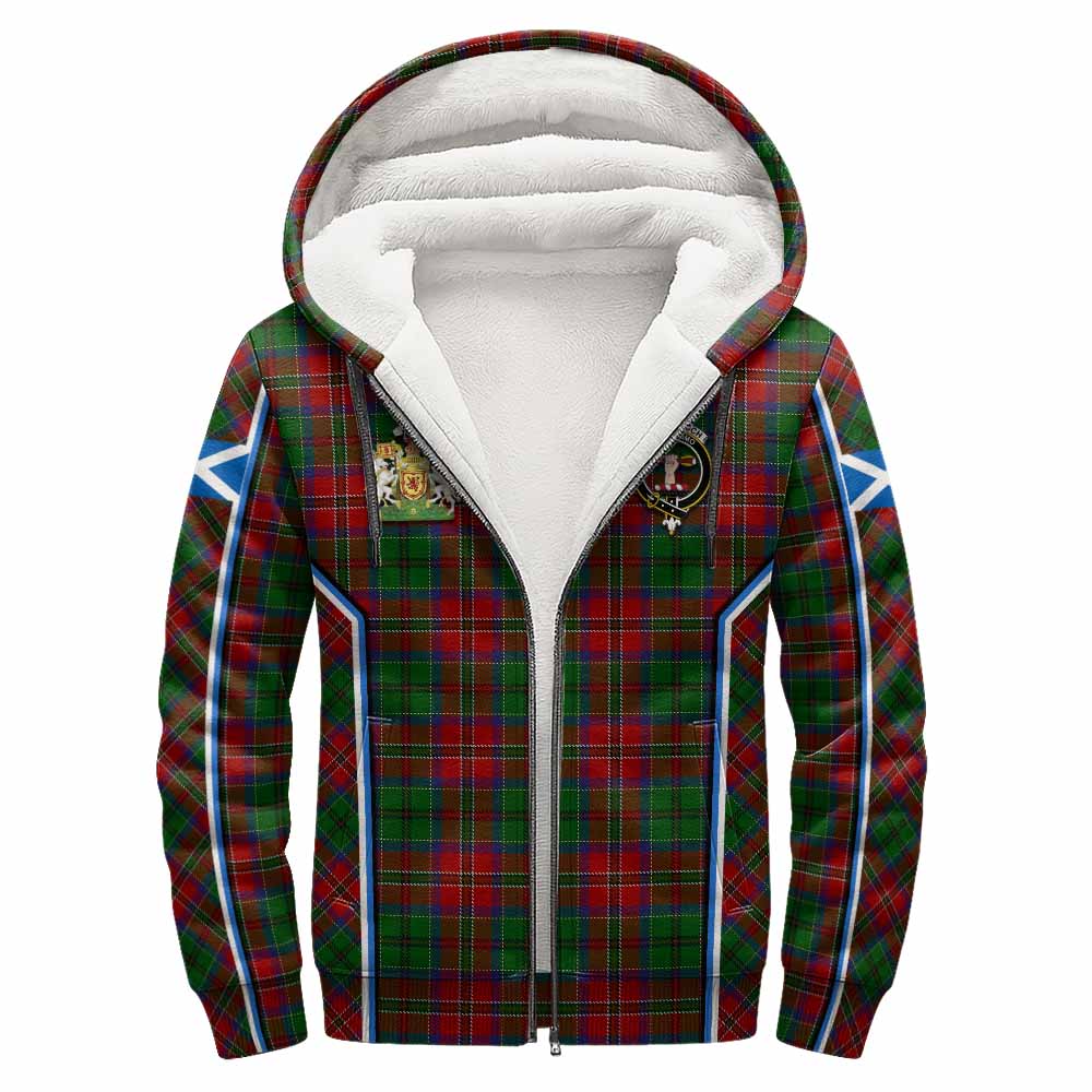 MacCulloch (McCulloch) Tartan Crest Sherpa Hoodie Scotland Coat of Arm Flag Style - Tartan Vibes Clothing
