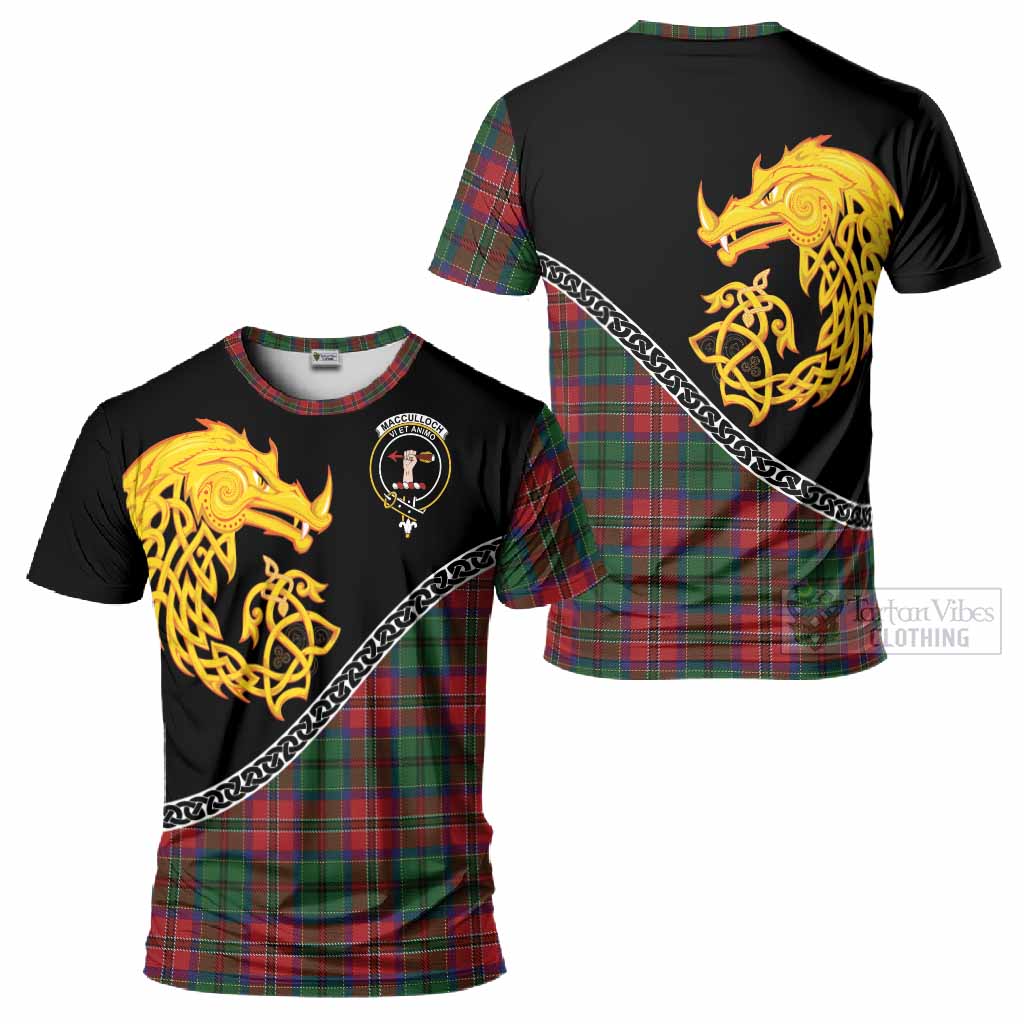 MacCulloch (McCulloch) Tartan Crest T-Shirt Legendary Dragon Knot Half Style