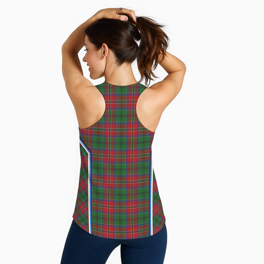 MacCulloch (McCulloch) Tartan Crest Women Racerback Tanks Scotland Coat of Arm Flag Style - Tartan Vibes Clothing