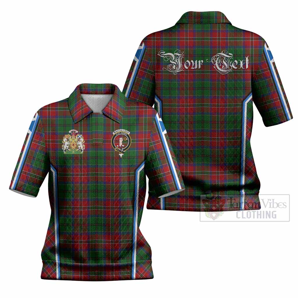 MacCulloch (McCulloch) Tartan Crest Women’s Polo Sweater Top Scotland Coat of Arm Flag Style