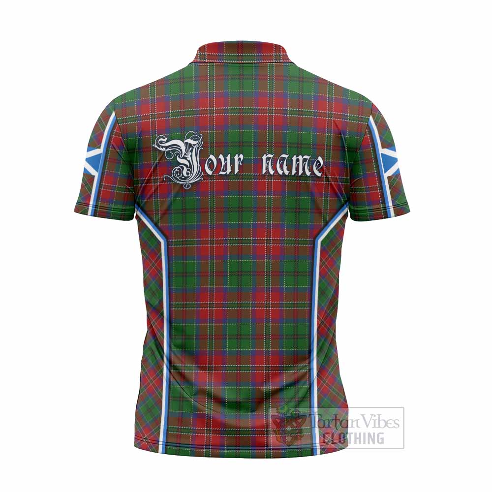 MacCulloch (McCulloch) Tartan Crest Zipper Polo Shirt Scotland Coat of Arm Flag Style - Tartan Vibes Clothing