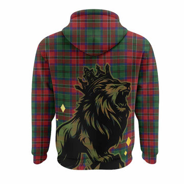 MacCulloch (McCulloch) Tartan Family Crest Hoodie Crowned Lion Roaring