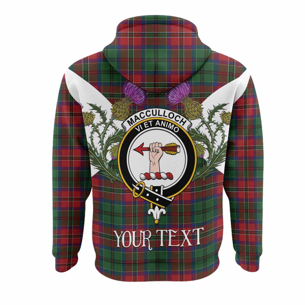 MacCulloch (McCulloch) Tartan Family Crest Hoodie Scottish Burns Night Thistle Floral