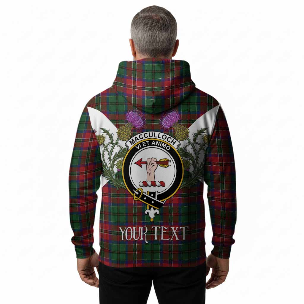 MacCulloch (McCulloch) Tartan Family Crest Hoodie Scottish Burns Night Thistle Floral
