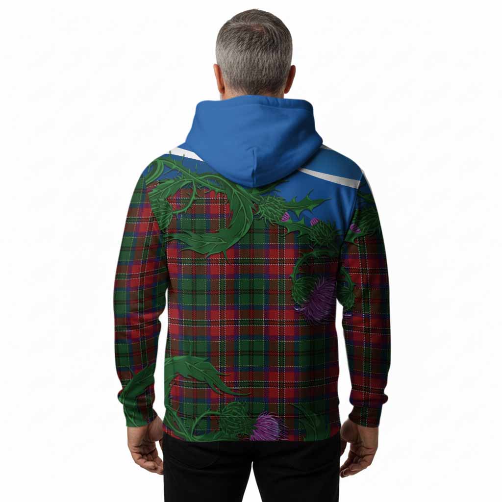 MacCulloch (McCulloch) Tartan Family Crest Hoodie Thistle in Minimalism