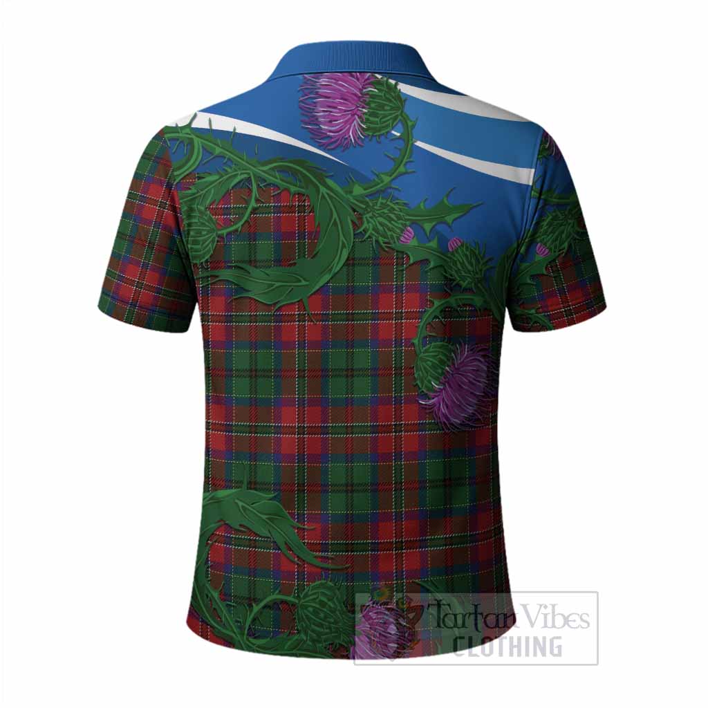 MacCulloch (McCulloch) Tartan Family Crest Polo Shirt Thistle in Minimalism