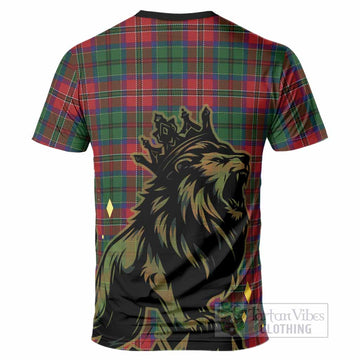 MacCulloch (McCulloch) Tartan Family Crest T-Shirt Crowned Lion Roaring