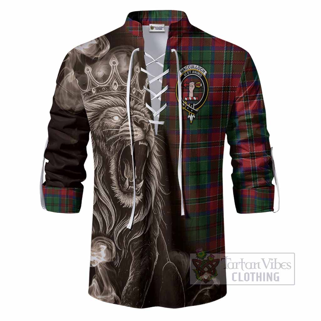 MacCulloch (McCulloch) Tartan Ghillie Shirt Roaring Lion Heritage