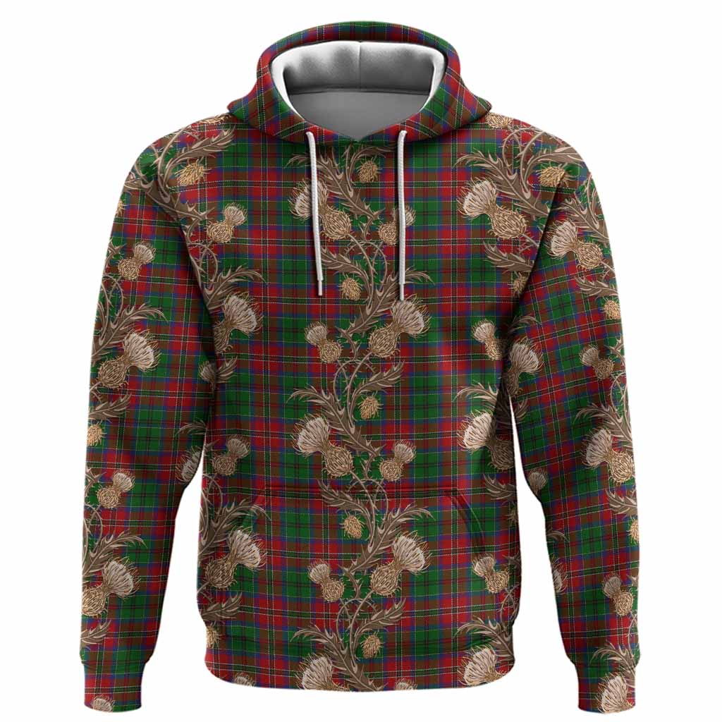 MacCulloch (McCulloch) Tartan Hoodie Seamless Scottish Thistle Flowers