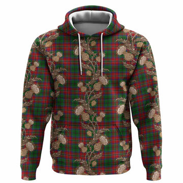MacCulloch (McCulloch) Tartan Hoodie Seamless Scottish Thistle Flowers