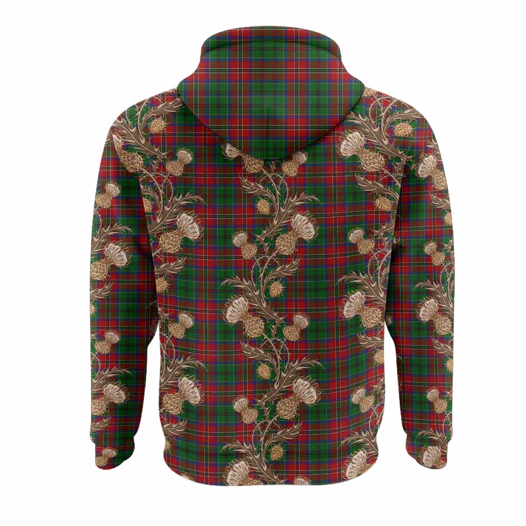 MacCulloch (McCulloch) Tartan Hoodie Seamless Scottish Thistle Flowers
