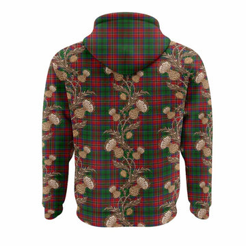 MacCulloch (McCulloch) Tartan Hoodie Seamless Scottish Thistle Flowers