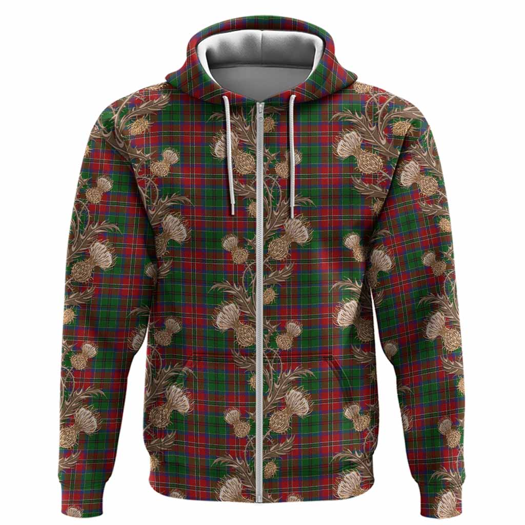 MacCulloch (McCulloch) Tartan Hoodie Seamless Scottish Thistle Flowers