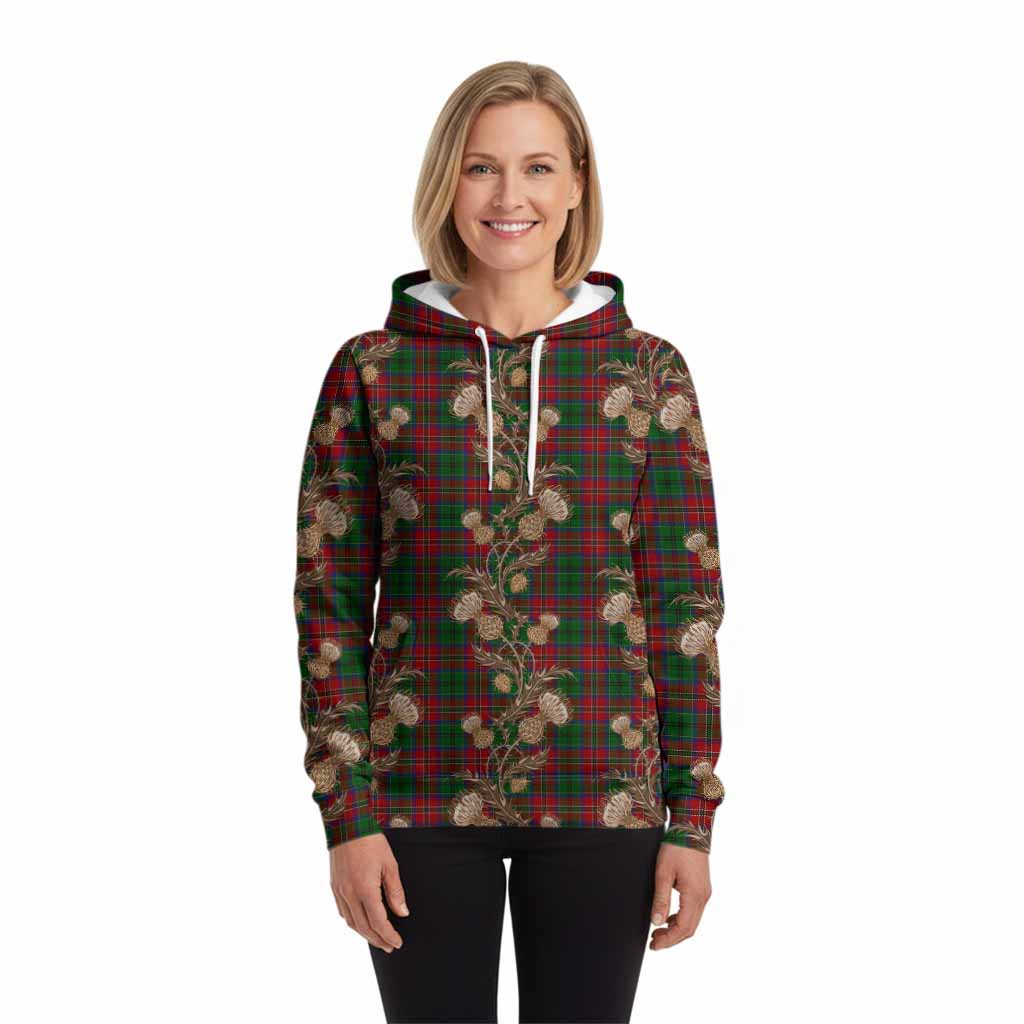 MacCulloch (McCulloch) Tartan Hoodie Seamless Scottish Thistle Flowers