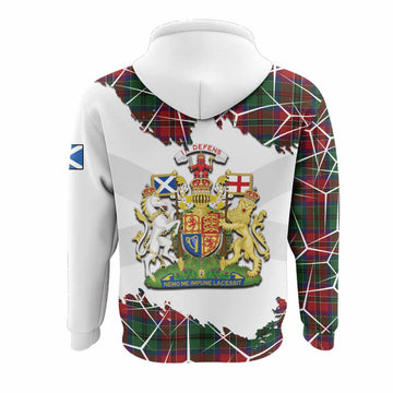 MacCulloch (McCulloch) Tartan Hoodie with Family Crest and Lion Rampant Grunge Style