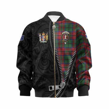 MacCulloch (McCulloch) Tartan Kid Bomber Jacket New Zealand Pattern Unique Zipper Stylized