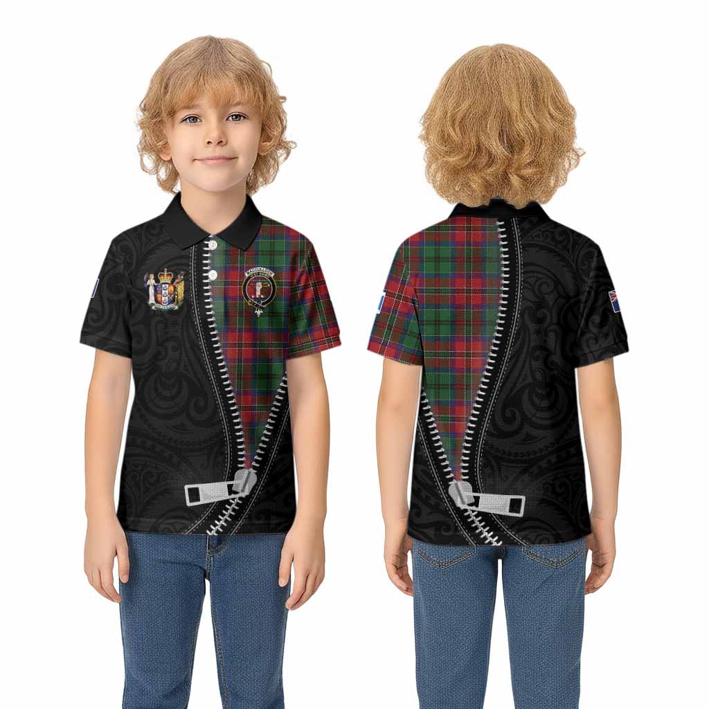 MacCulloch (McCulloch) Tartan Kid Polo Shirt New Zealand Pattern Unique Zipper Stylized
