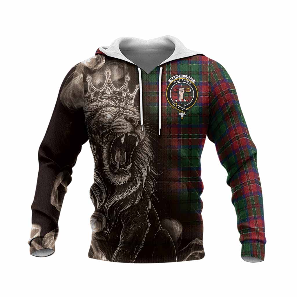 MacCulloch (McCulloch) Tartan Knitted Hoodie Roaring Lion Heritage