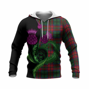 MacCulloch (McCulloch) Tartan Knitted Hoodie Traditional Scottish Thistle