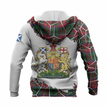 MacCulloch (McCulloch) Tartan Knitted Hoodie with Family Crest and Lion Rampant Grunge Style