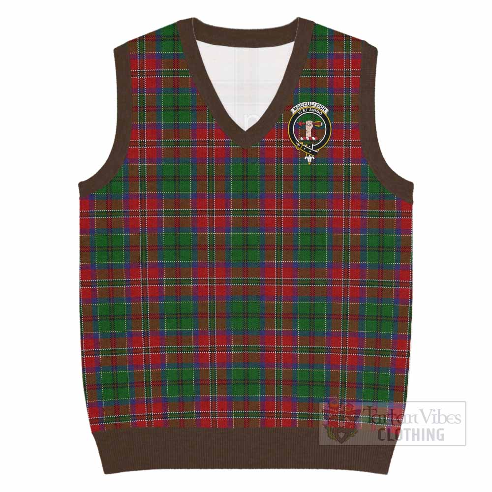 MacCulloch (McCulloch) Tartan Knitted V-Neck Vest with Family Crest - Tartan Vibes Clothing