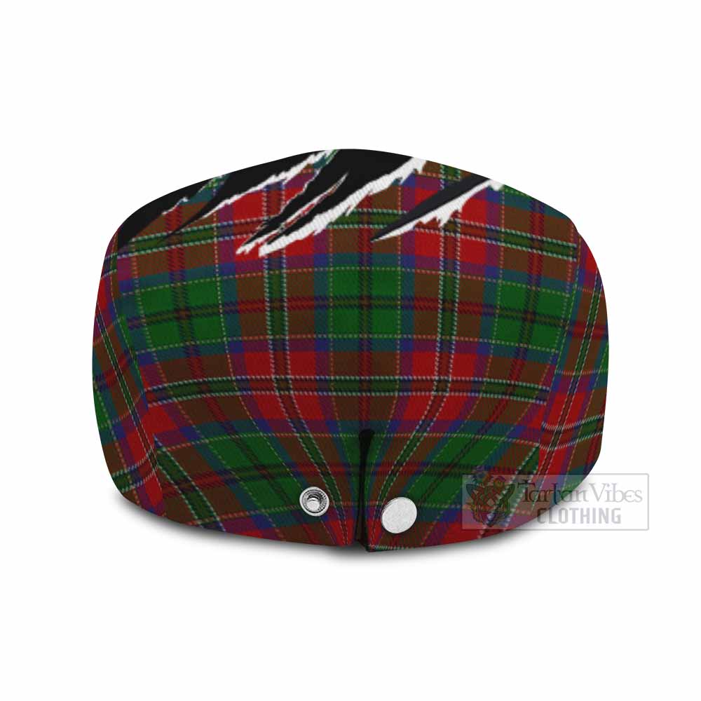 MacCulloch (McCulloch) Tartan Loch Ness Monster Flat Cap, Jeff Cap Celtic Knot Nessie Art