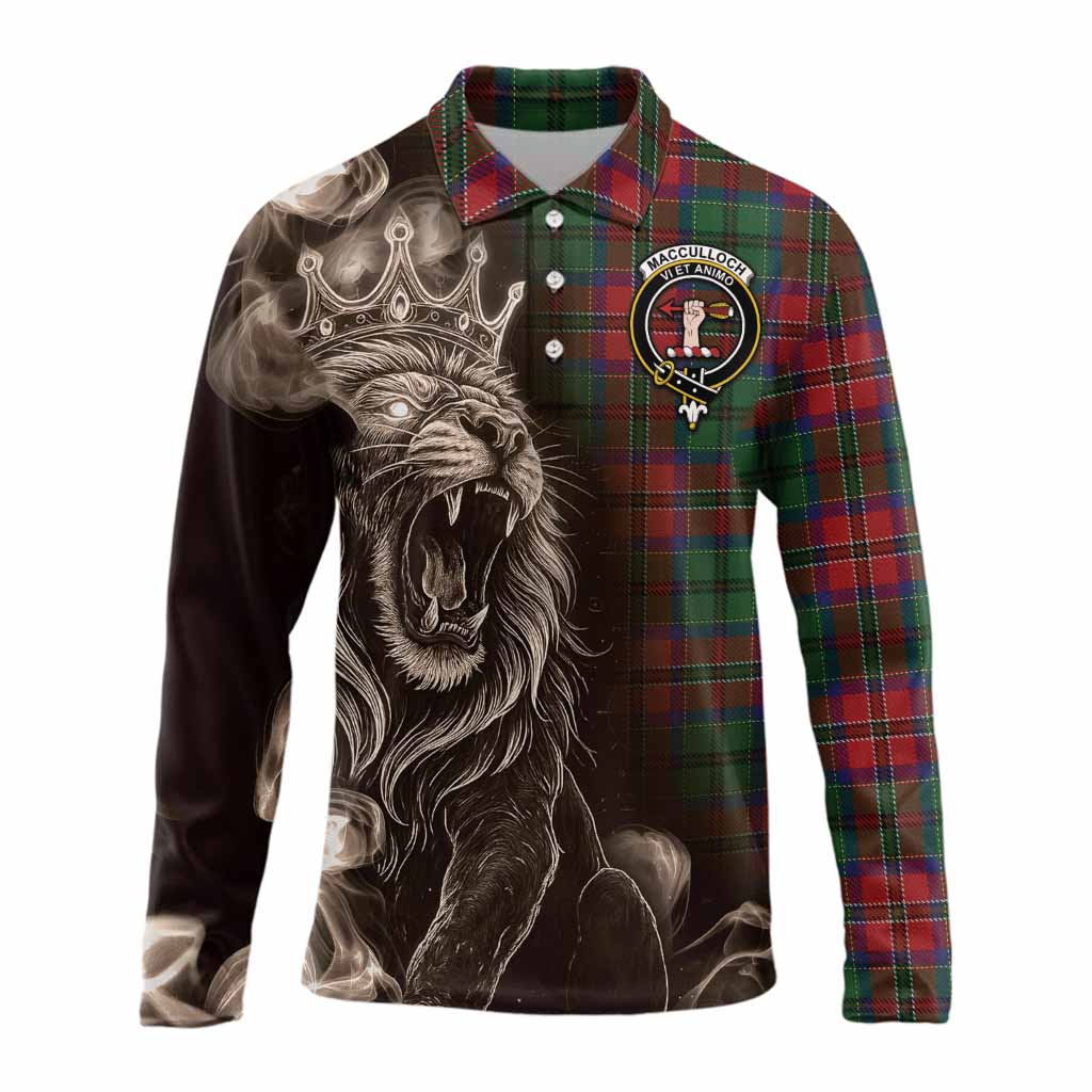 MacCulloch (McCulloch) Tartan Long Sleeve Polo Shirt Roaring Lion Heritage