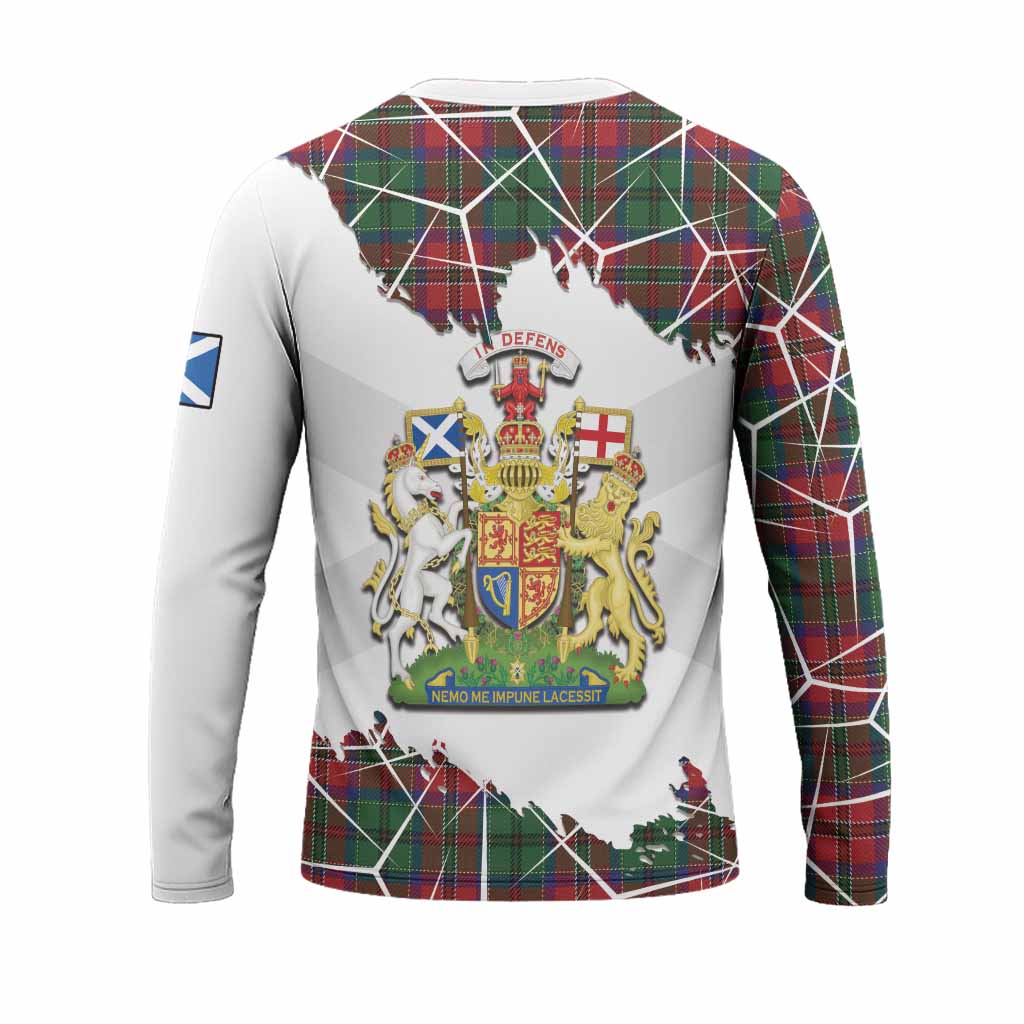 MacCulloch (McCulloch) Tartan Long Sleeve T-Shirt with Family Crest and Lion Rampant Grunge Style
