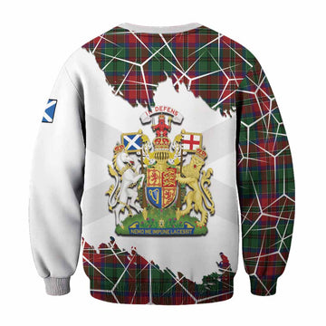 MacCulloch (McCulloch) Tartan Sweatshirt with Family Crest and Lion Rampant Grunge Style