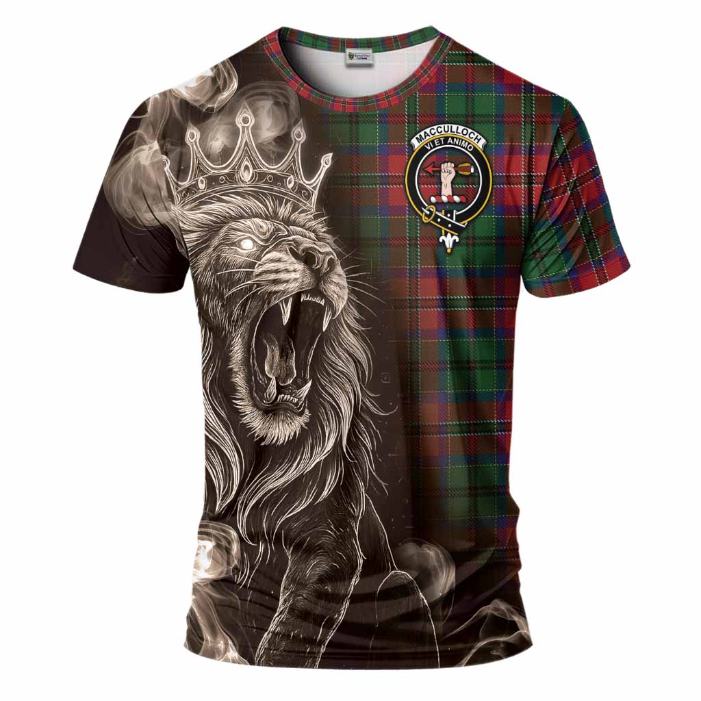 MacCulloch (McCulloch) Tartan T-Shirt Roaring Lion Heritage