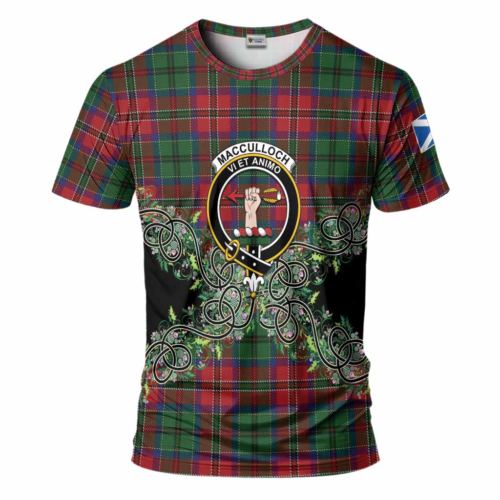 MacCulloch (McCulloch) Tartan T-Shirt Thistle Scottish Spirit