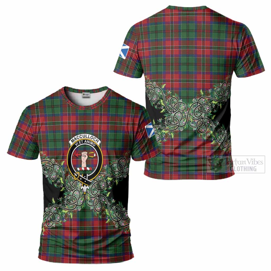 MacCulloch (McCulloch) Tartan T-Shirt Thistle Scottish Spirit