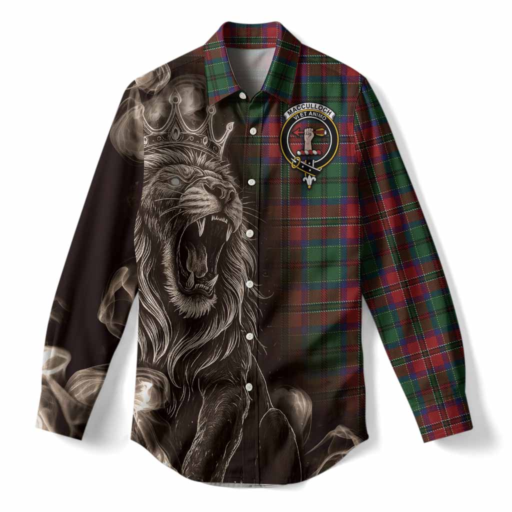 MacCulloch (McCulloch) Tartan Women Casual Shirt Roaring Lion Heritage