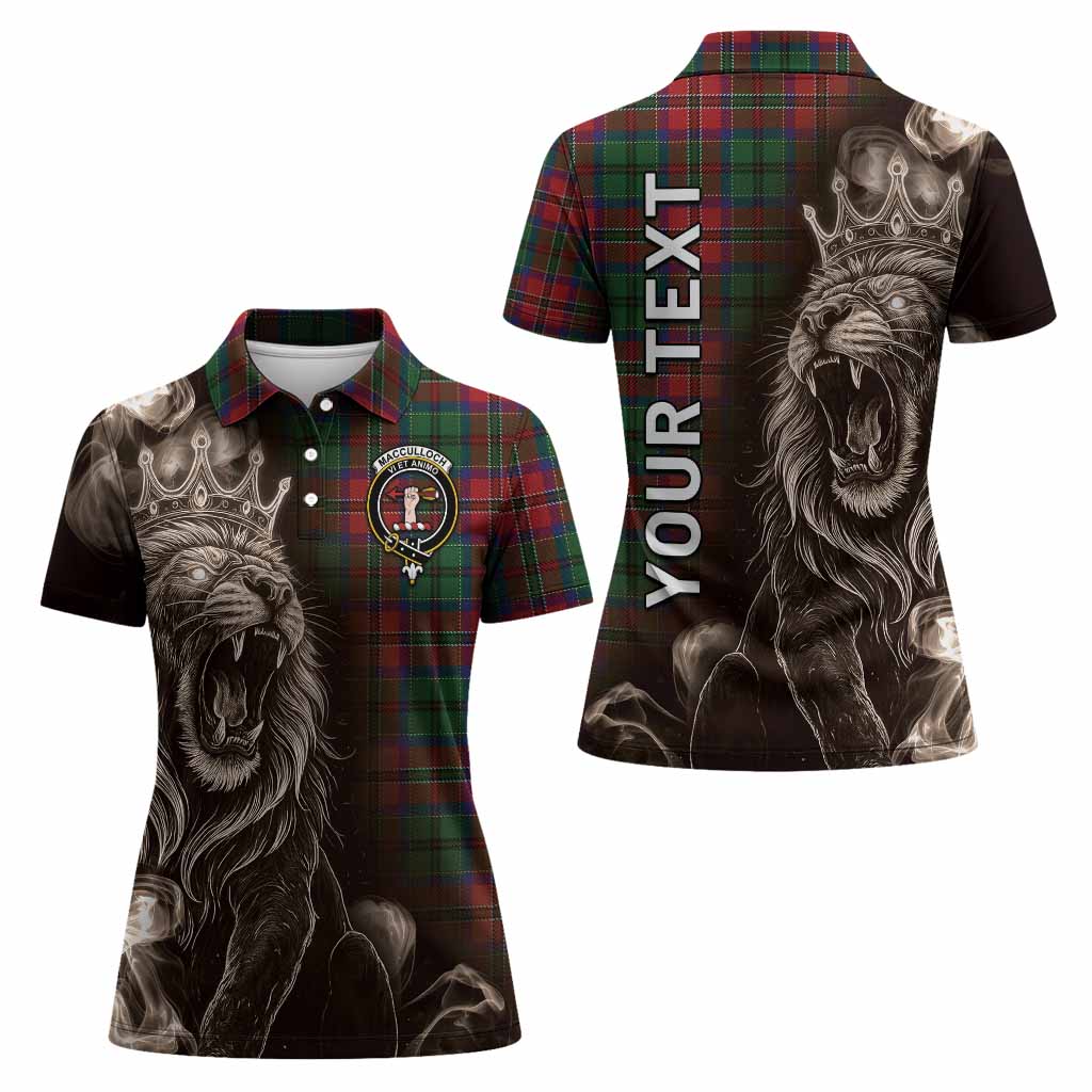 MacCulloch (McCulloch) Tartan Women Polo Shirt Roaring Lion Heritage