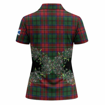 MacCulloch (McCulloch) Tartan Women Polo Shirt Thistle Scottish Spirit