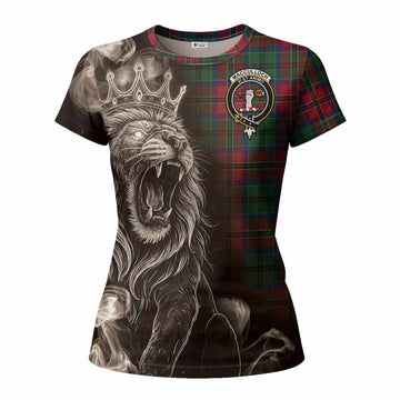 MacCulloch (McCulloch) Tartan Women T shirt Roaring Lion Heritage