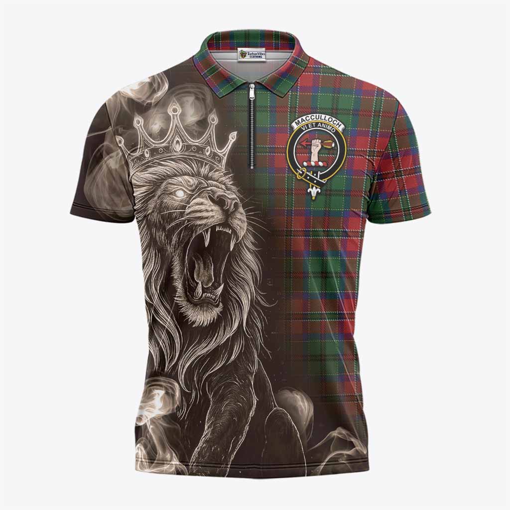 MacCulloch (McCulloch) Tartan Zipper Polo Shirt Roaring Lion Heritage