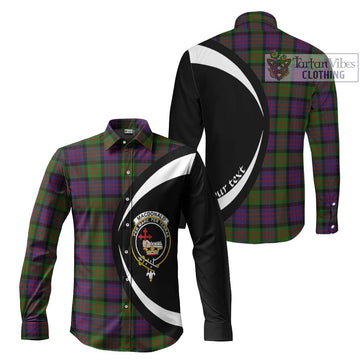 MacDonald (McDonald) Tartan Long Sleeve Button Up with Family Crest Circle Style